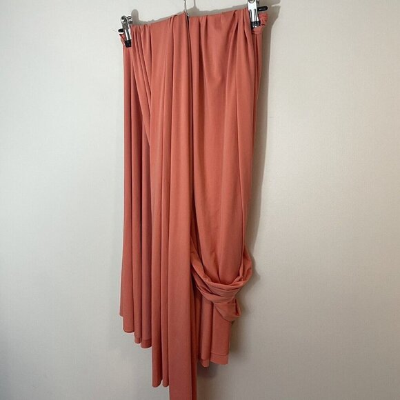 Henkaa Sakura Convertible Midi Dress One Size Peach Pink Coral Multi-way EUC - Picture 6 of 9